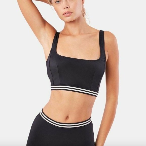 NWT Solid & Striped Kayla Black Bikini Top Small - Picture 2 of 9